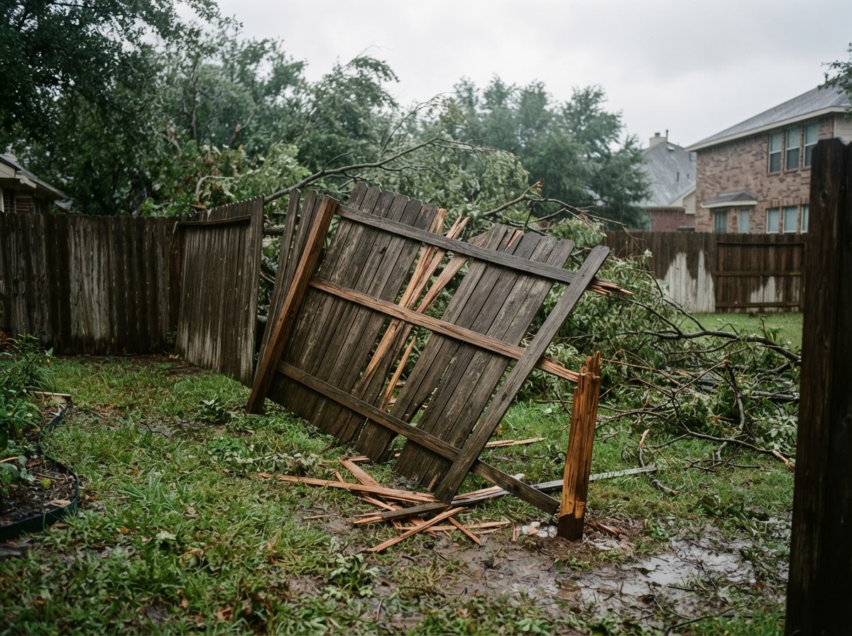 Storm Damage Fence Repair