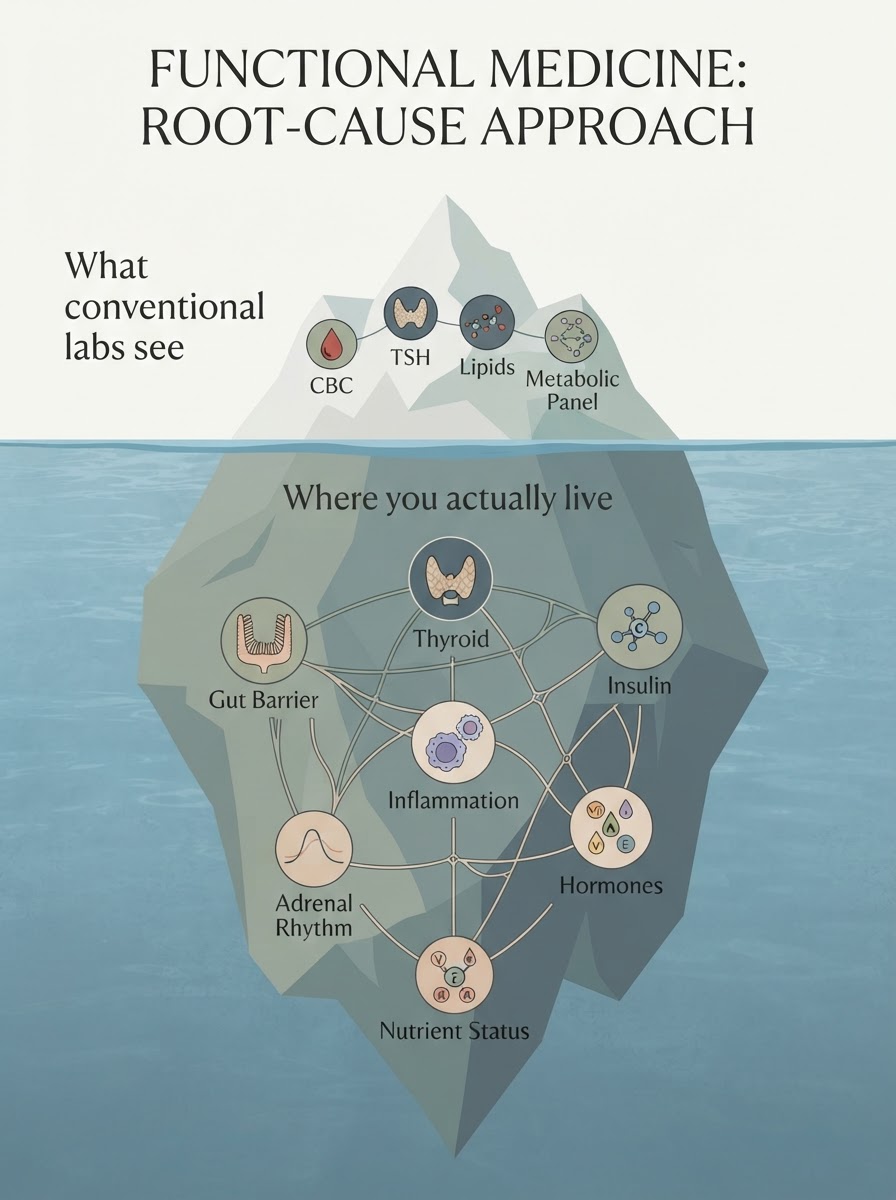 Root cause iceberg — looking below the surface at the drivers of how you feel