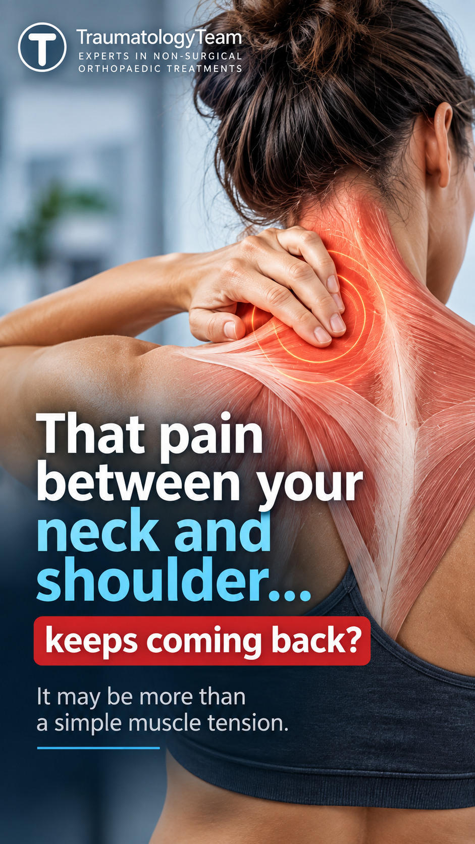 That pain between your neck and shoulder... keeps coming back? TraumatologyTeam