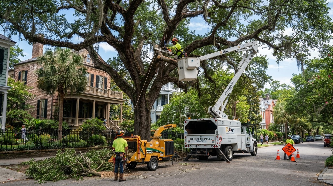 Hazardous tree removal service crew in Charleston SC