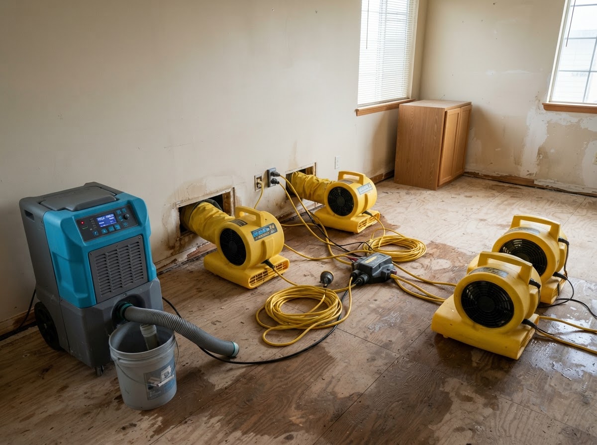Structural drying and dehumidification in Lakeland