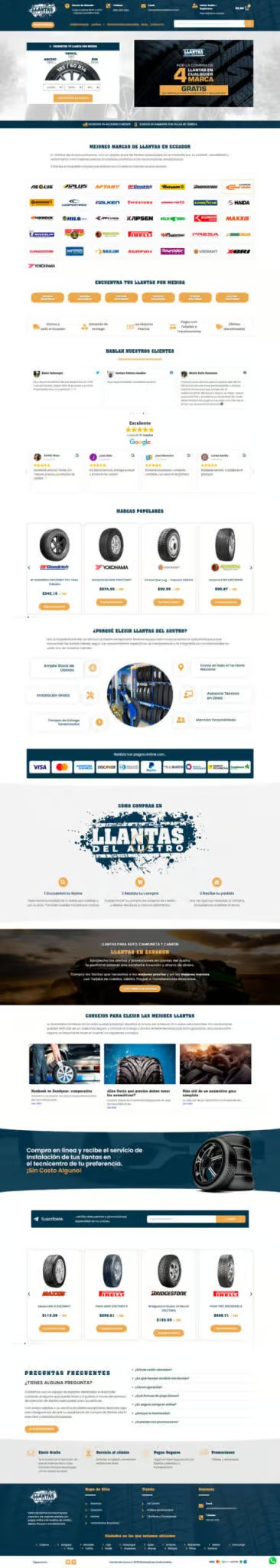 Proyecto de diseño web: Llantas del Austro - Grafico Webs