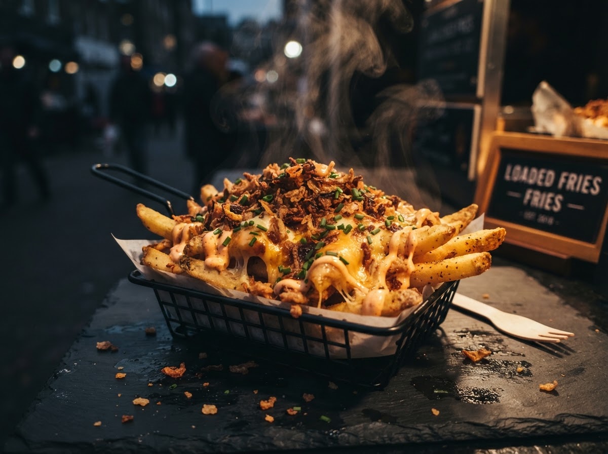 Loaded Fries — freshly prepared street food at JJ's Street Kitchen