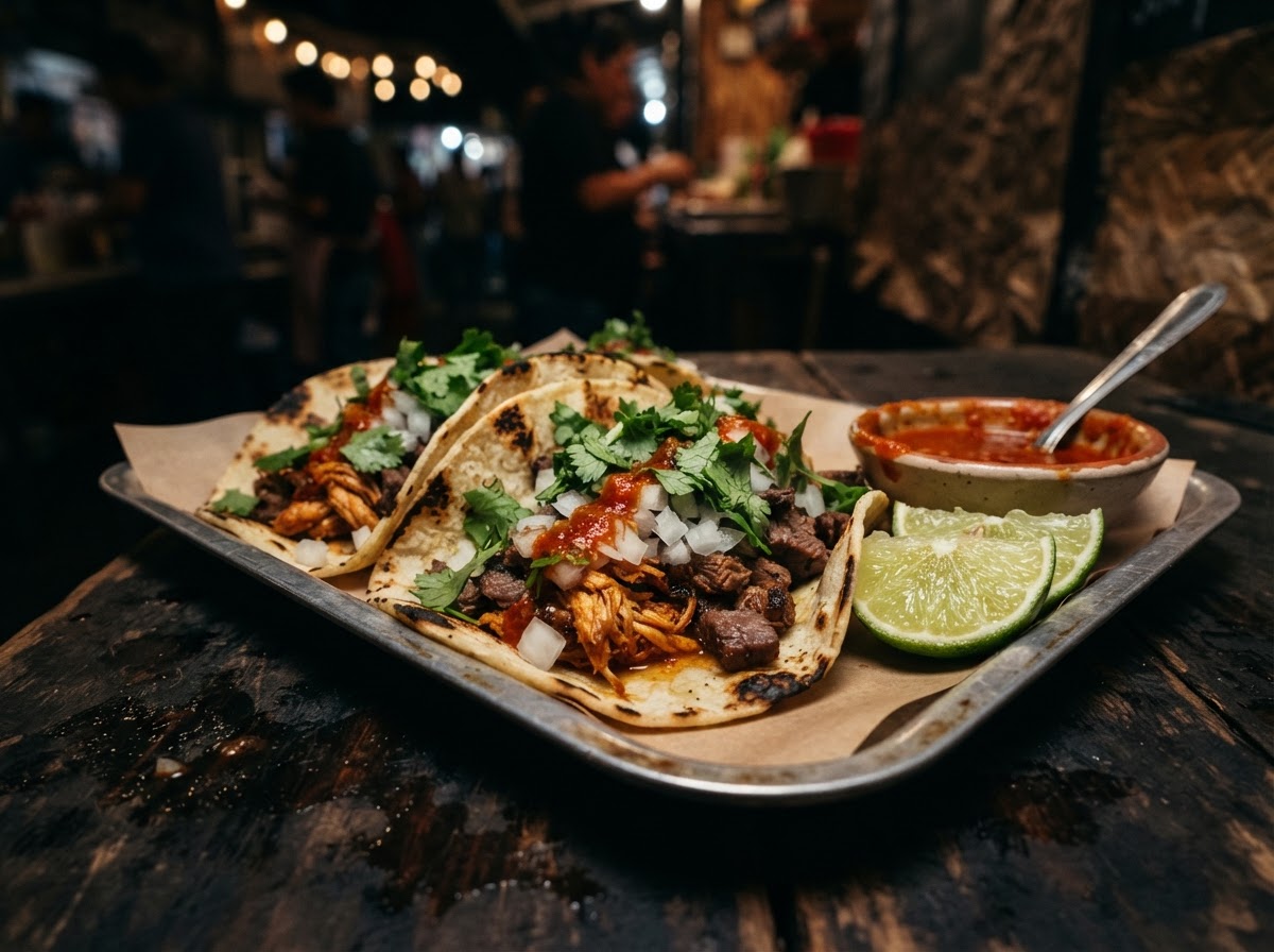 Loaded Tacos — freshly prepared street food at JJ's Street Kitchen
