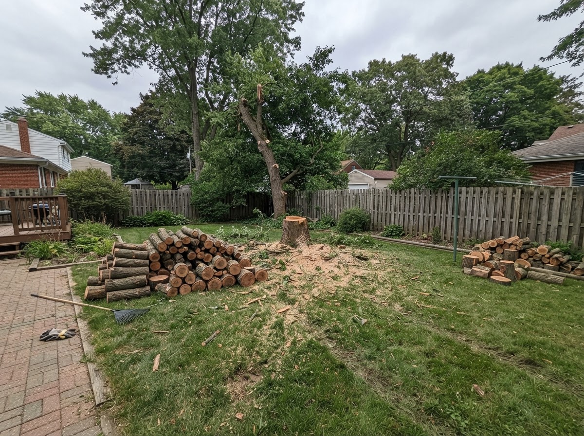Completed tree removal project in Charlotte, NC