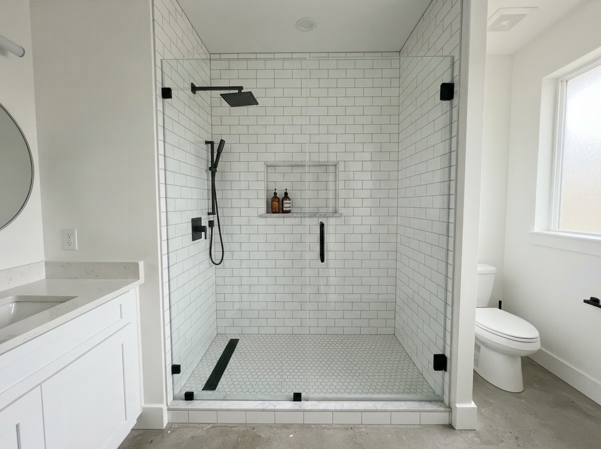 Bathroom remodeling subway tile shower in Deltona, FL