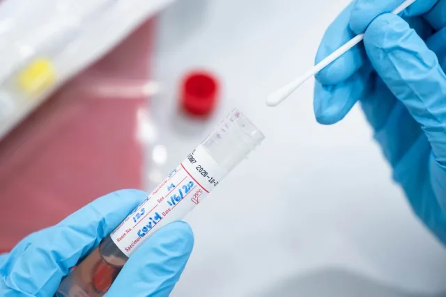 COVID-19 testing swab and sample tube
