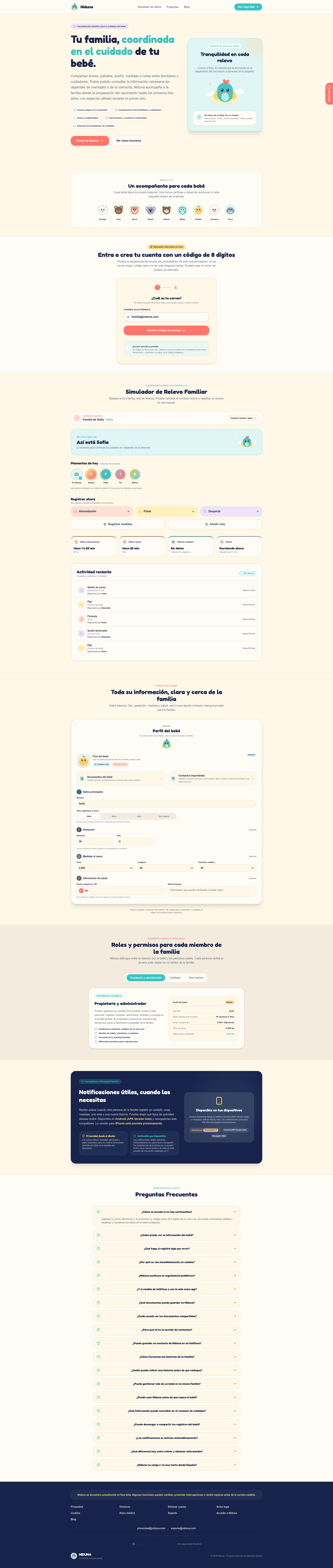 Captura del proyecto Niduna