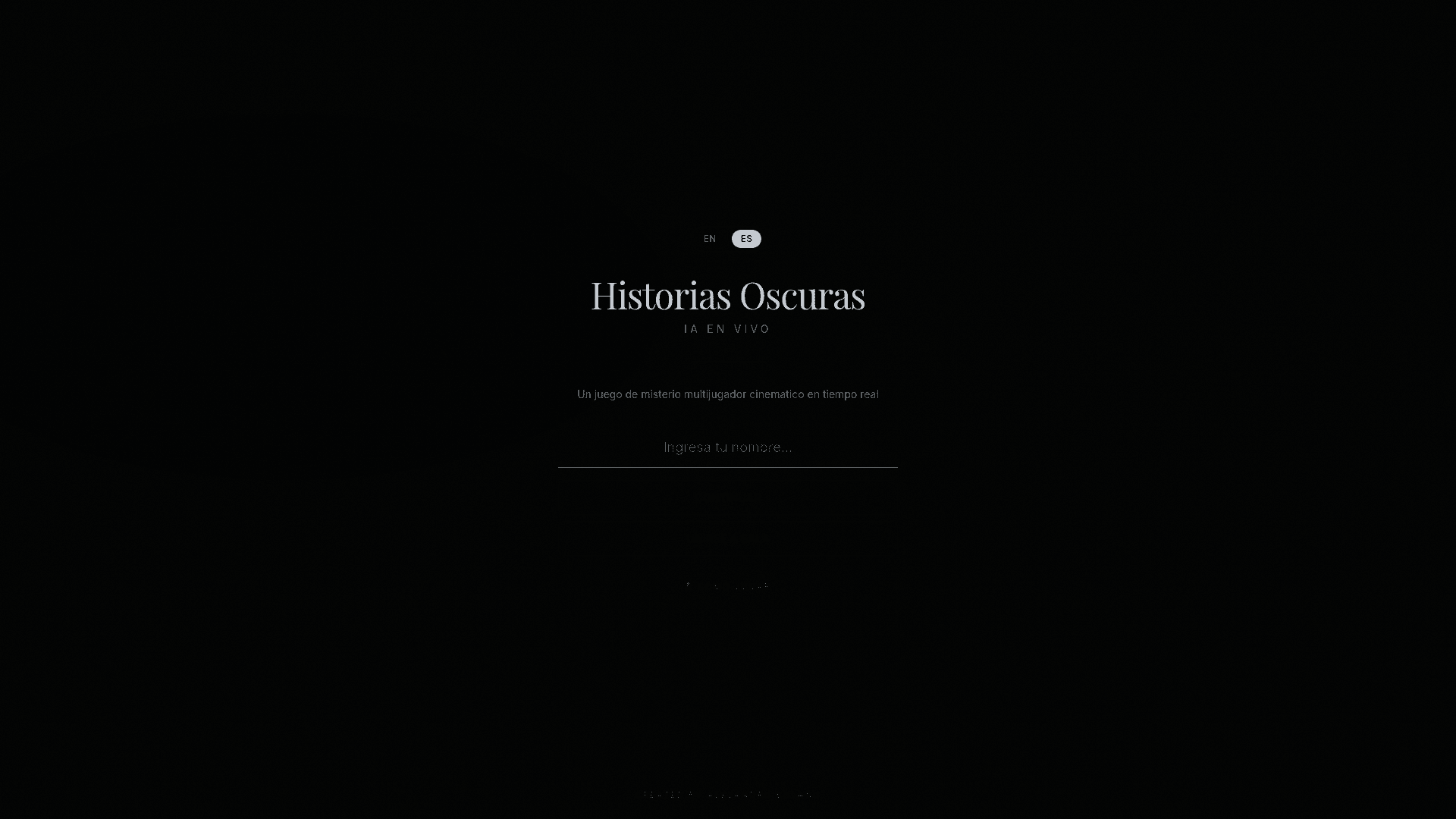 Captura del proyecto Dark Stories - AI Live
