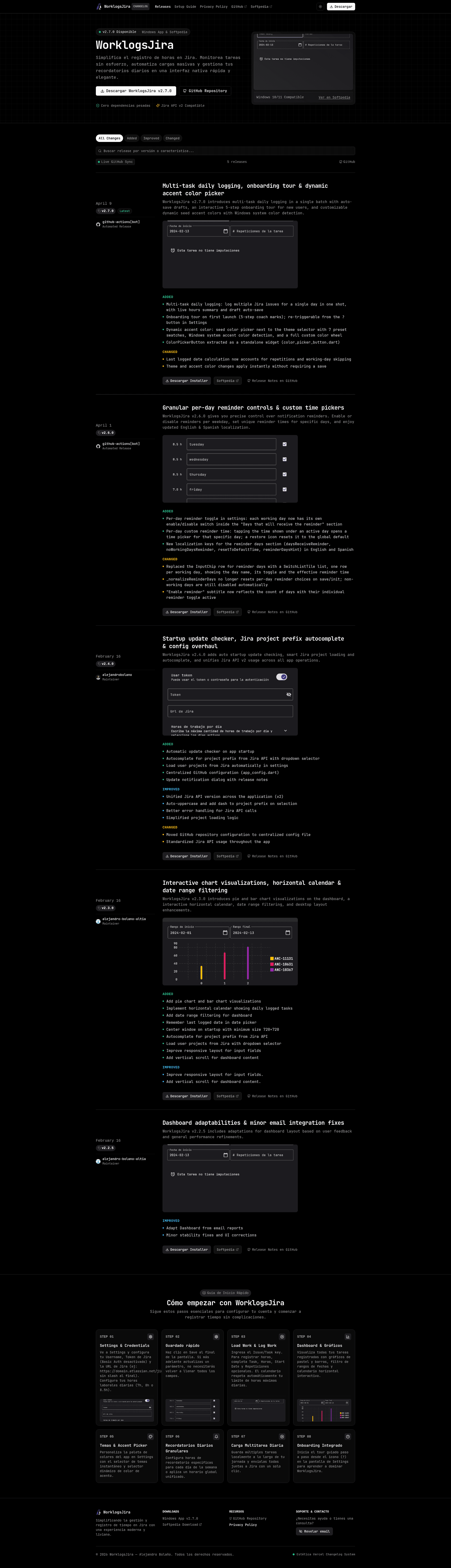 Captura del proyecto Worklogs Jira