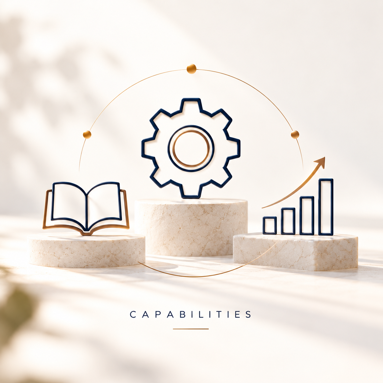 Capabilities in Stone and Gold Illustration
