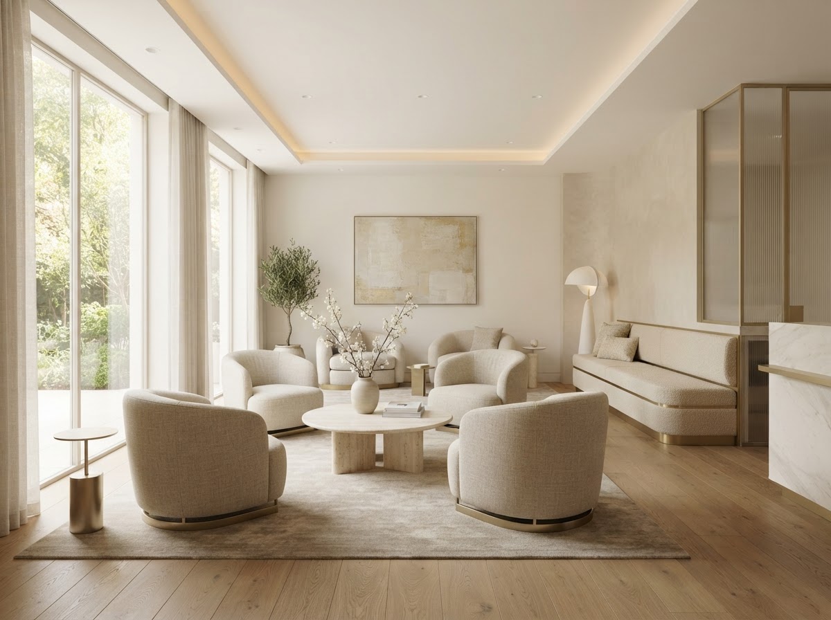 Sala de espera de la clínica