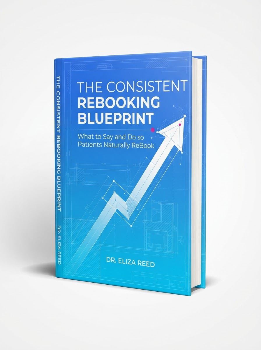 The Consistent ReBooking BluePrint book cover — What to Say and Do so Patients Naturally ReBook