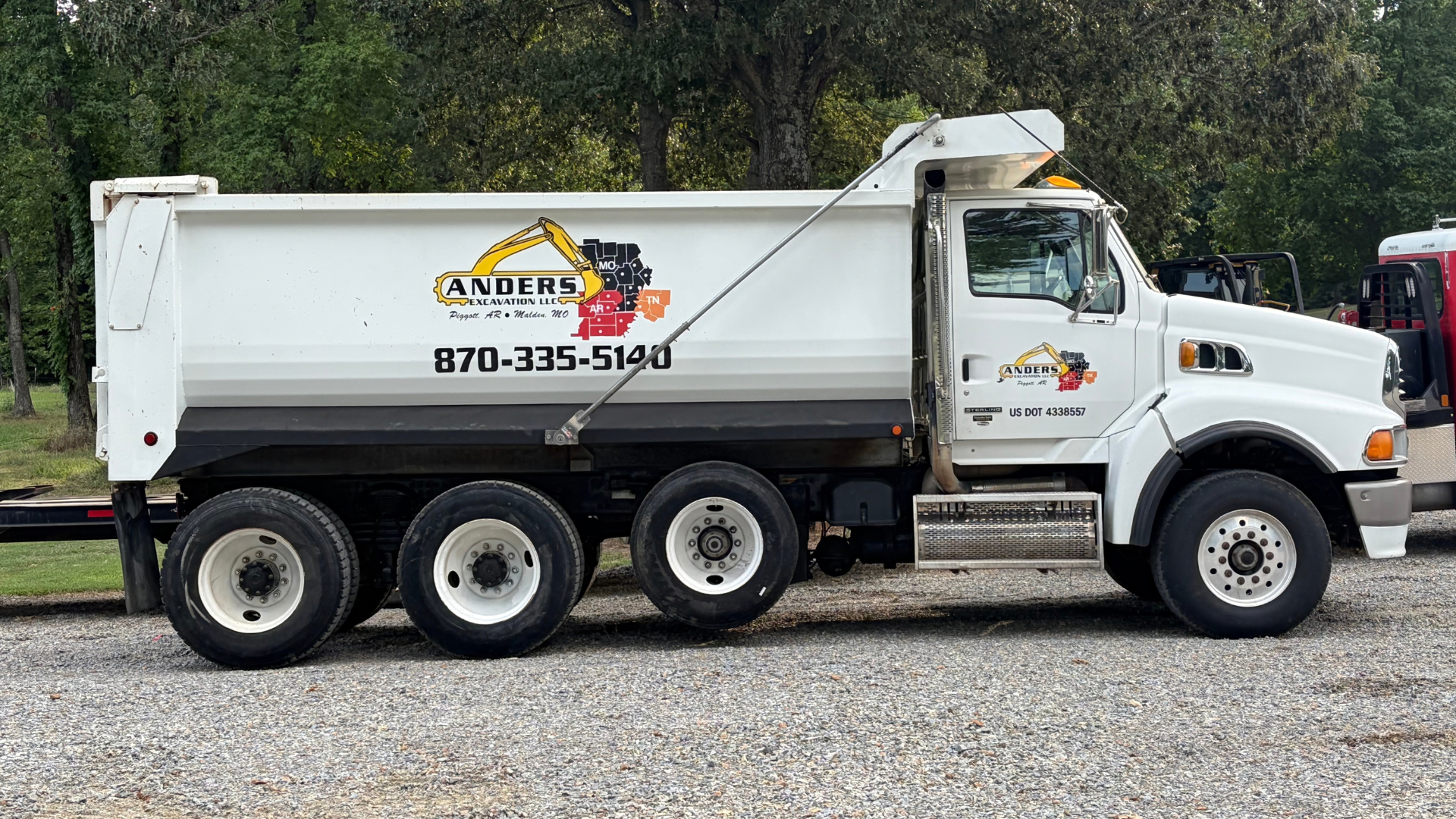 Anders Excavation LLC heavy transport dump truck with official livery - Piggott, AR and Malden, MO