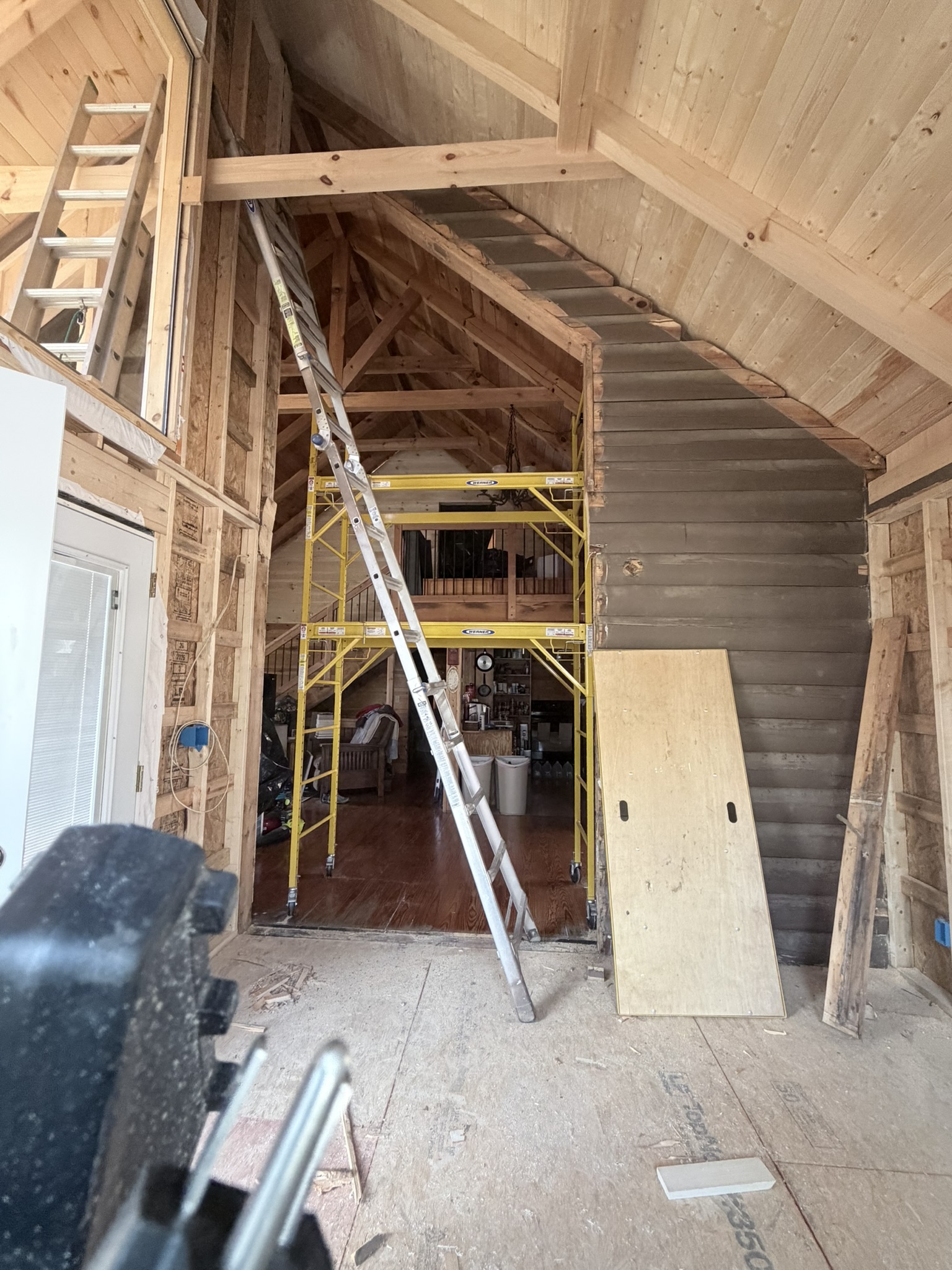 Cathedral Ceiling Framing & Timber Loft Construction