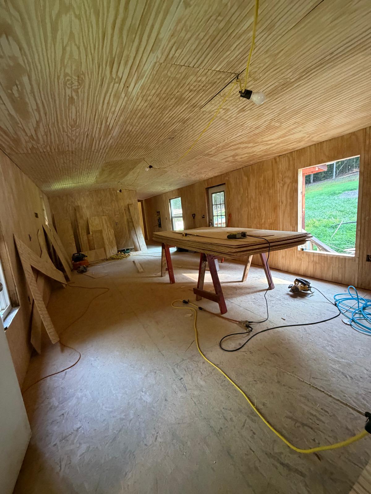 Custom Plywood Paneling & Interior Workshop Buildout