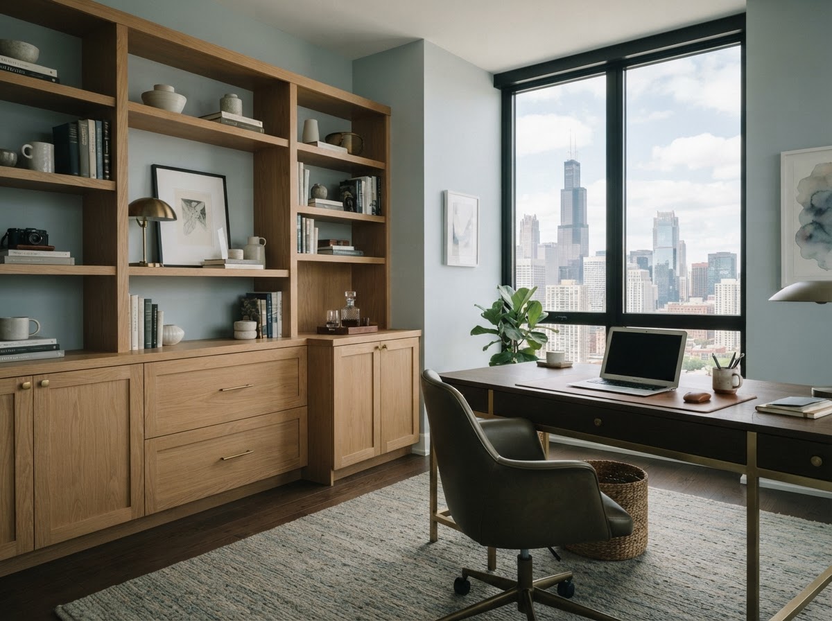 Warm Minimal Office — design concept
