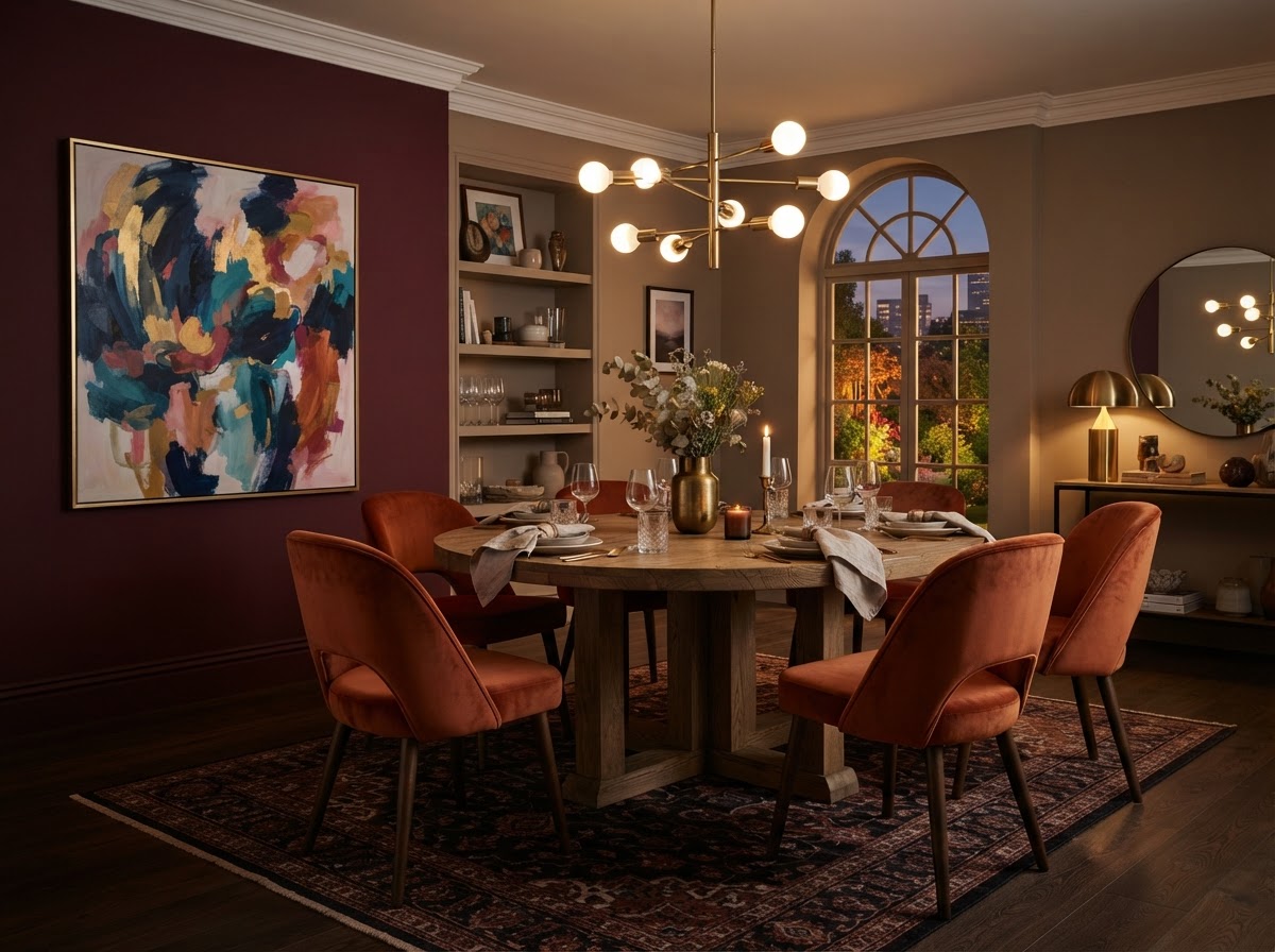 Staged Chicago dining room prepared for sale