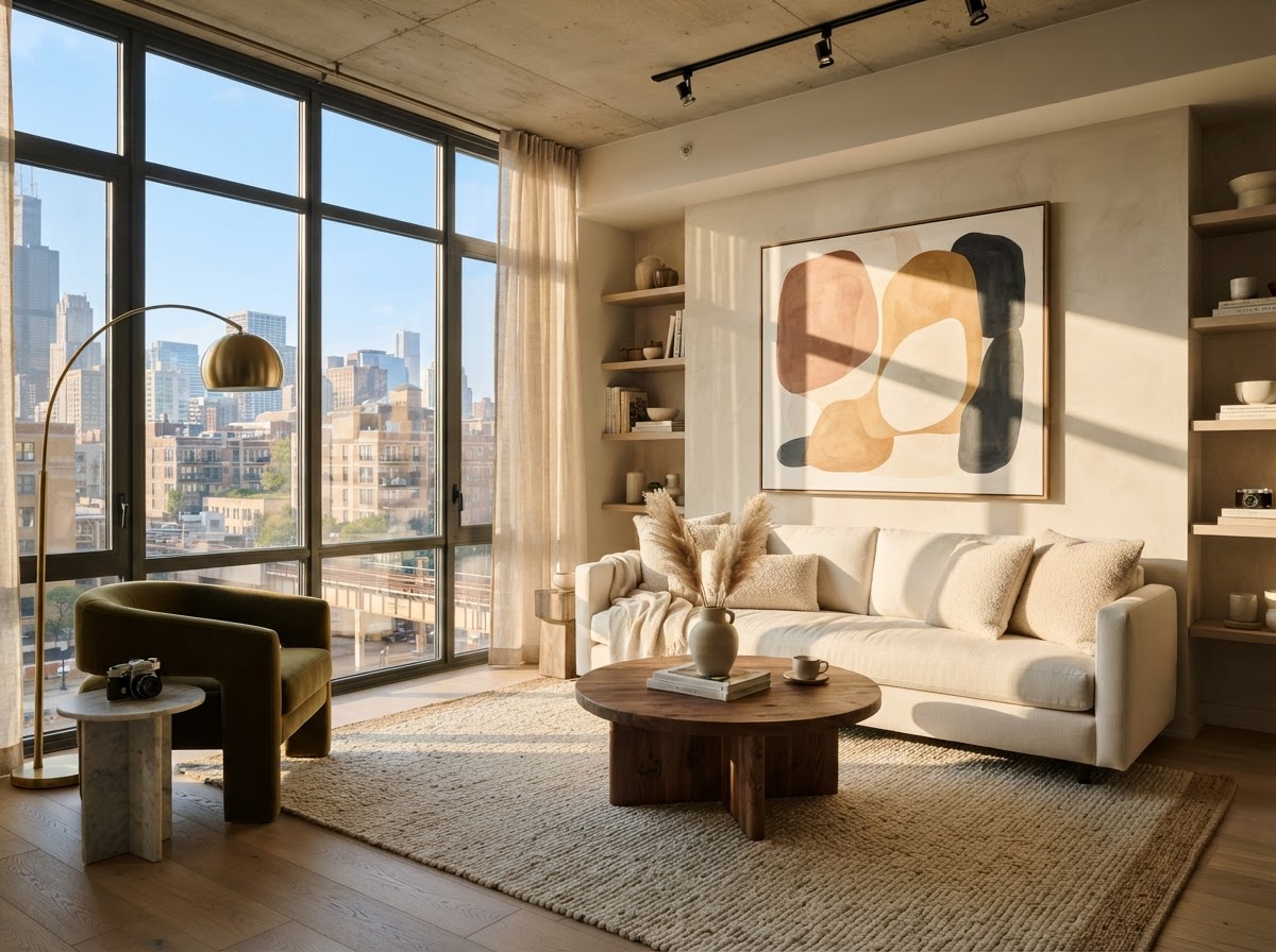 Move-In Design · West Loop Condo — representative interior