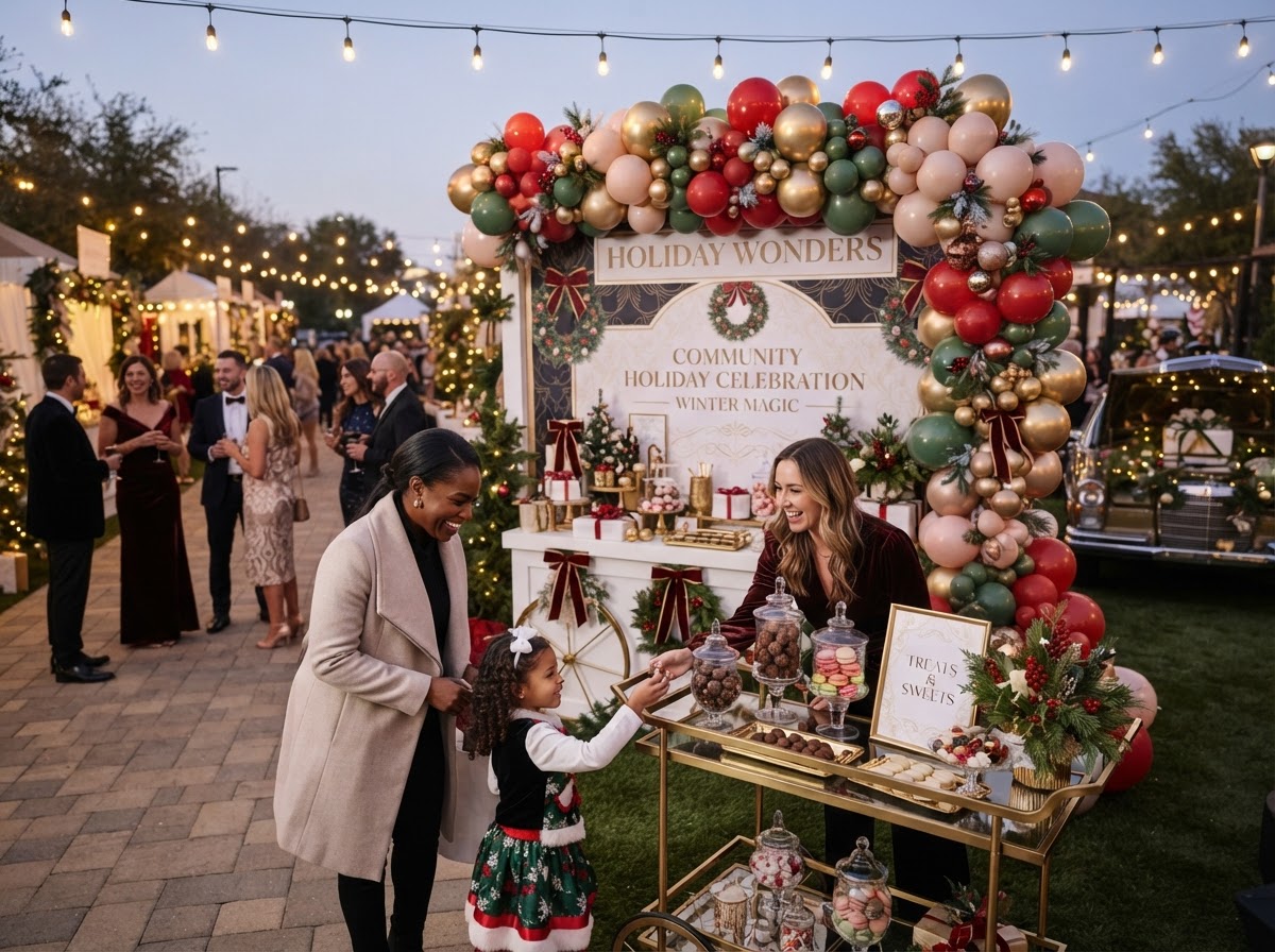 School & Community Festivals holiday design concept by ASE