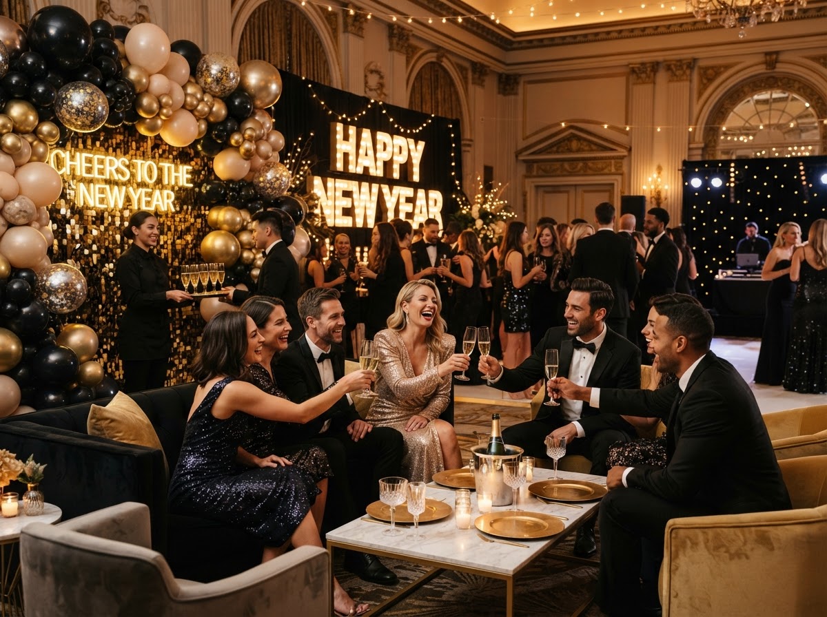 New Year's Eve Celebrations holiday design concept by ASE