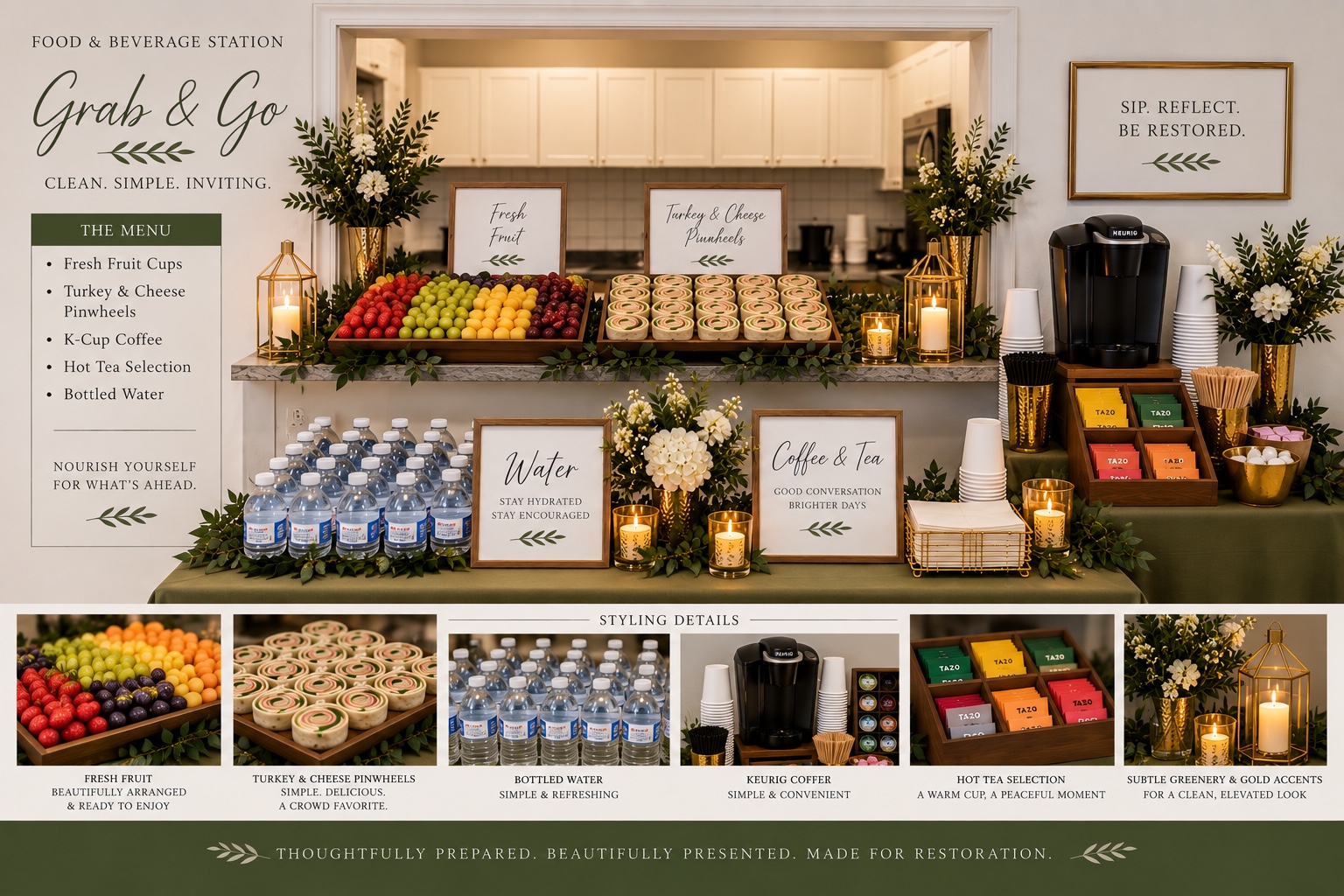Food & Beverage Concept Board — 'Clean. Simple. Inviting.' Hospitality Design