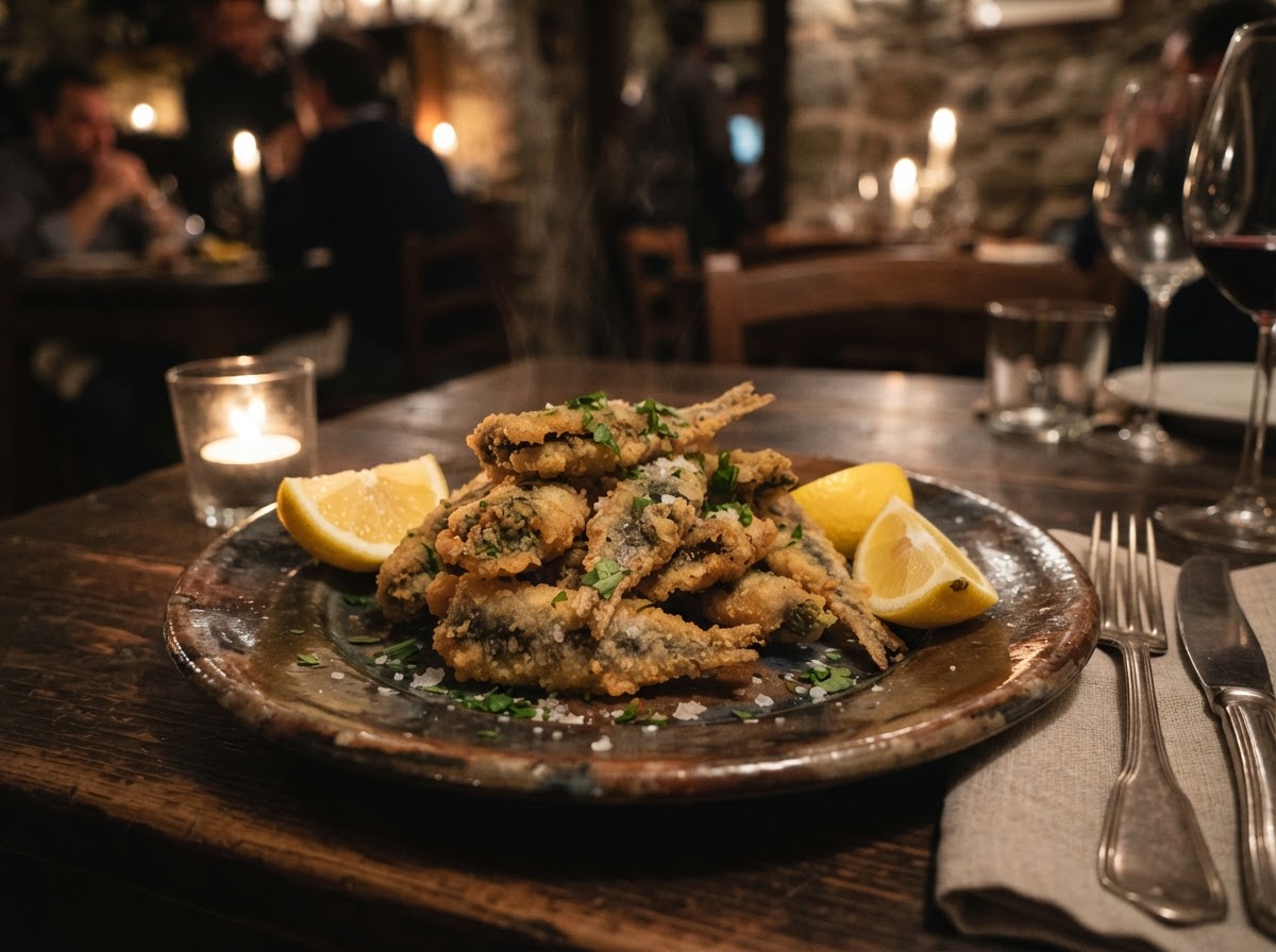 Acciughe fritte e ripiene