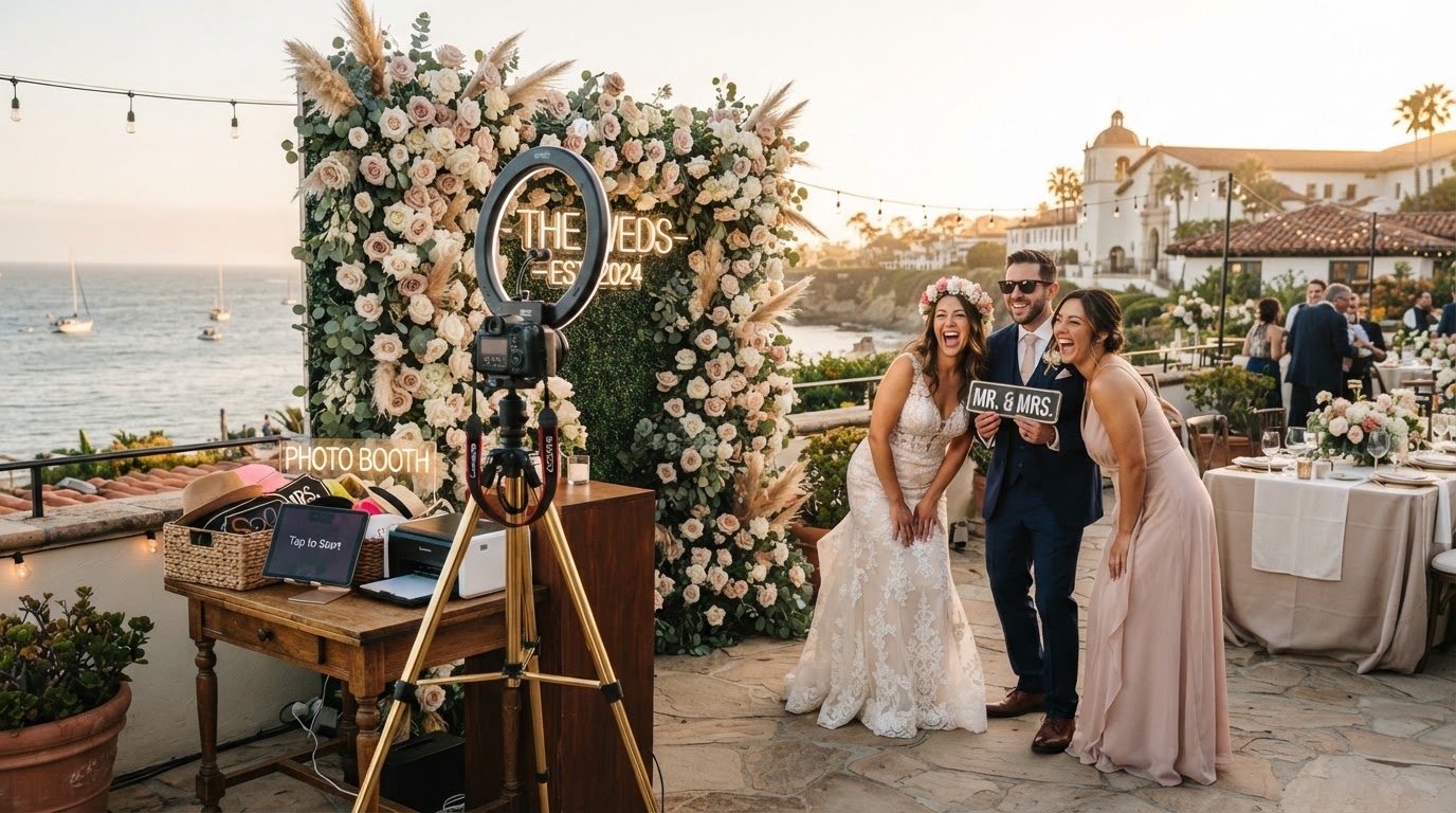 Best Santa Barbara Wedding Venues for a Photo Booth (+ Setup Tips)