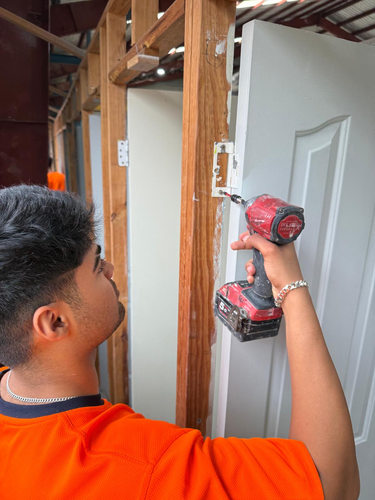 On the tools — hanging doors and hardware installation