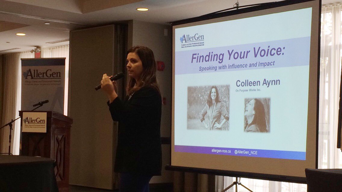 Colleen Aynn speaking backdrop