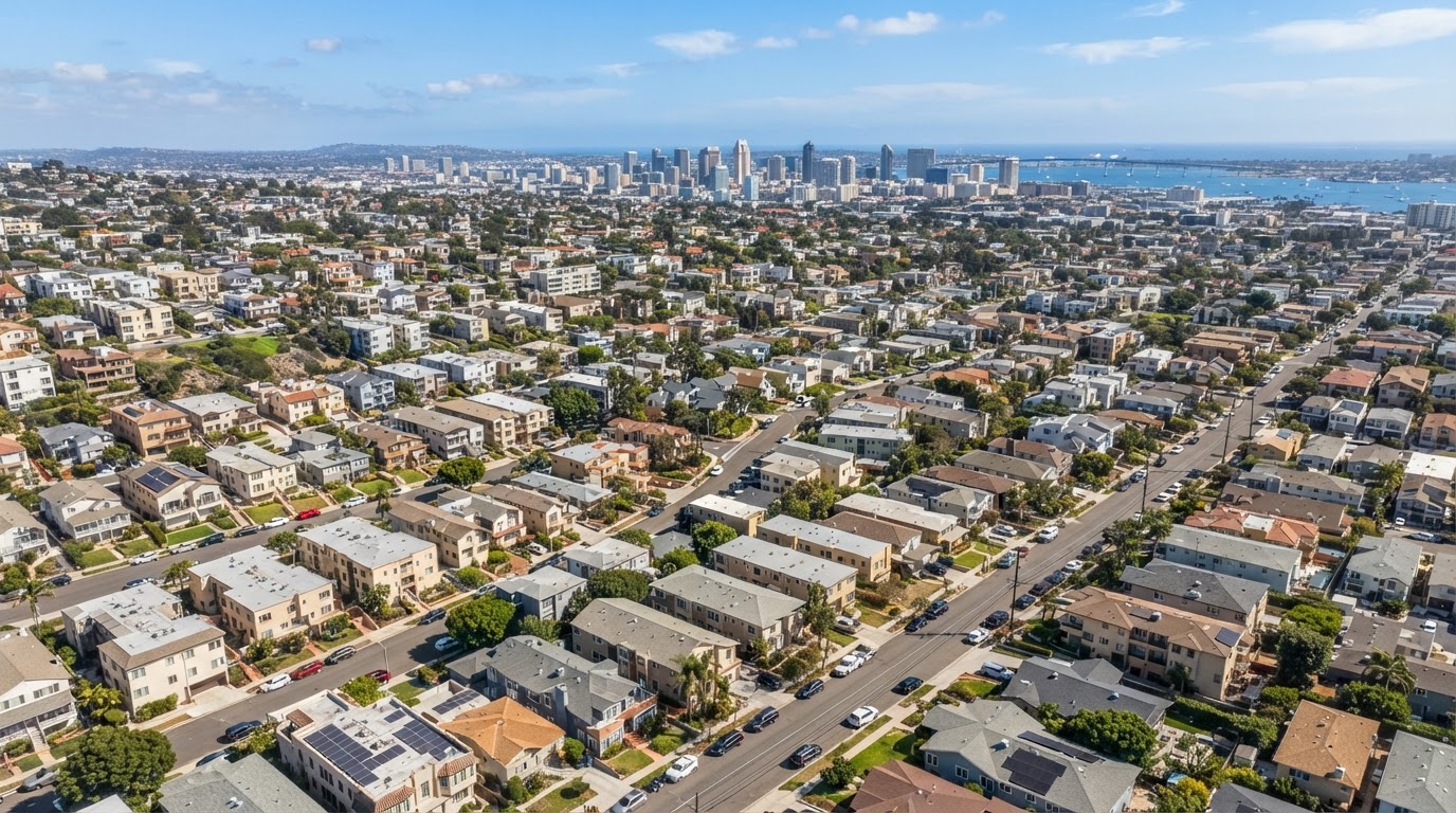 Stack of San Diego residential properties illustrating portfolio critical mass and income goals