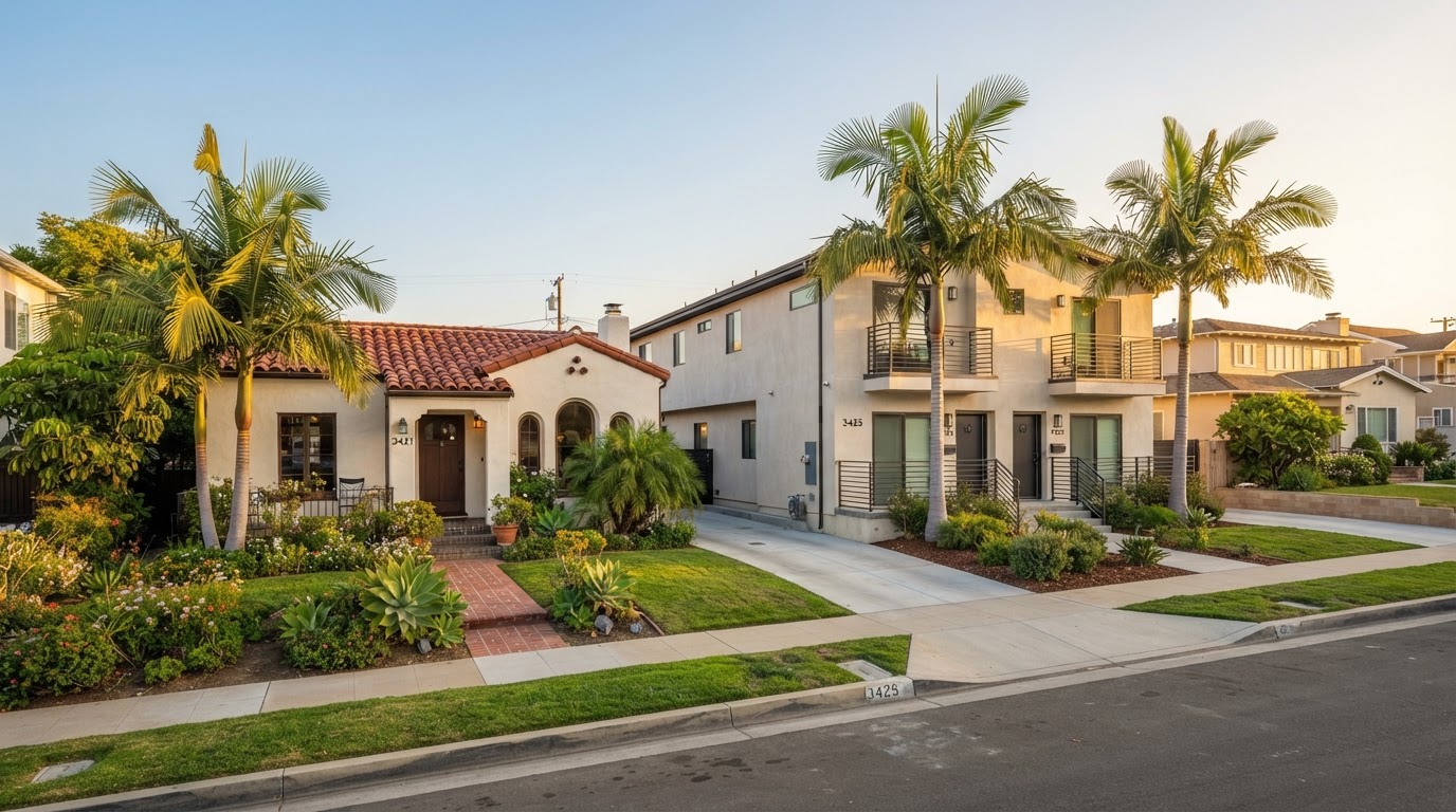Two San Diego residential properties illustrating a reverse 1031 exchange, buy first then sell