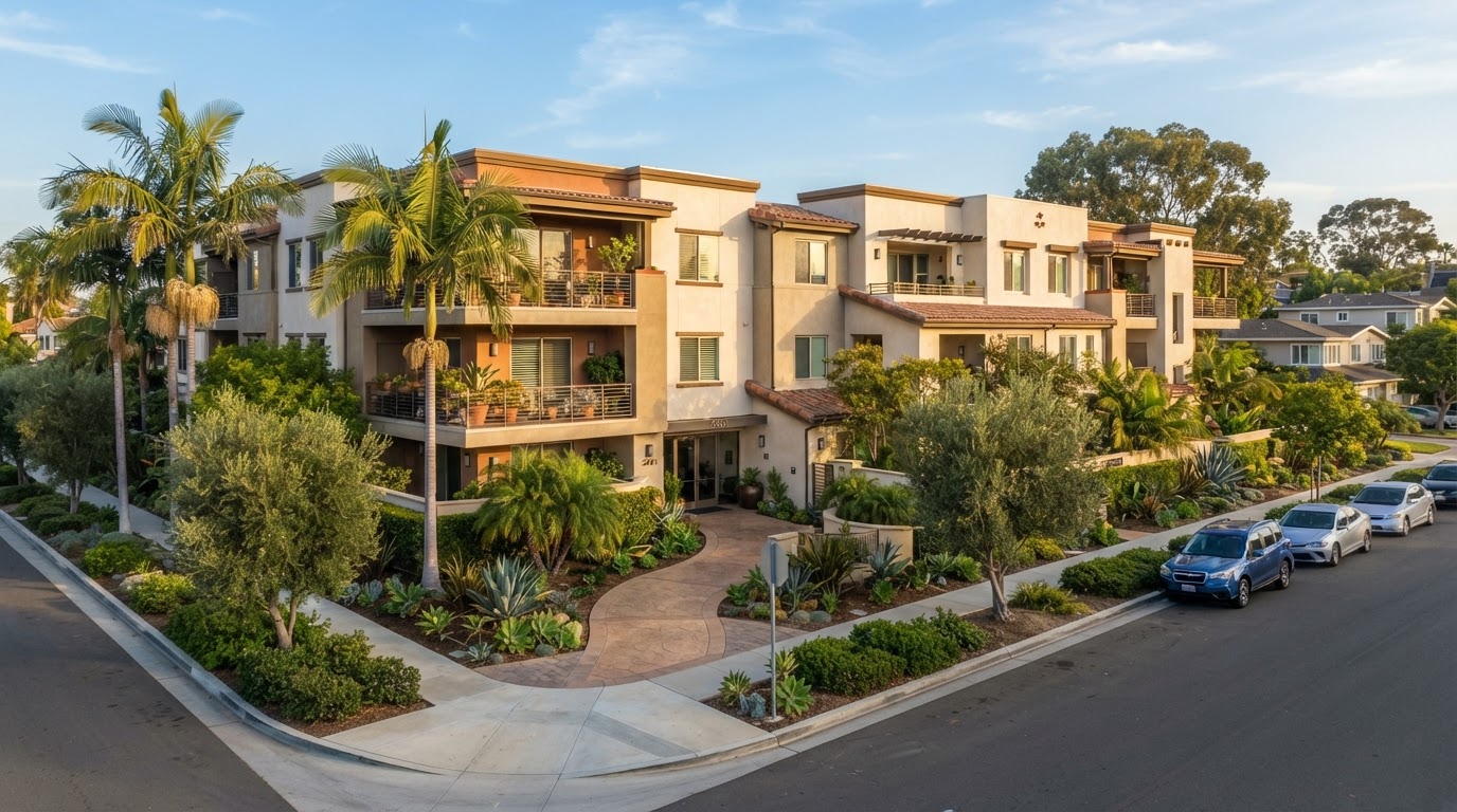 Well-maintained apartment building illustrating tenant retention and the stay and pay principle