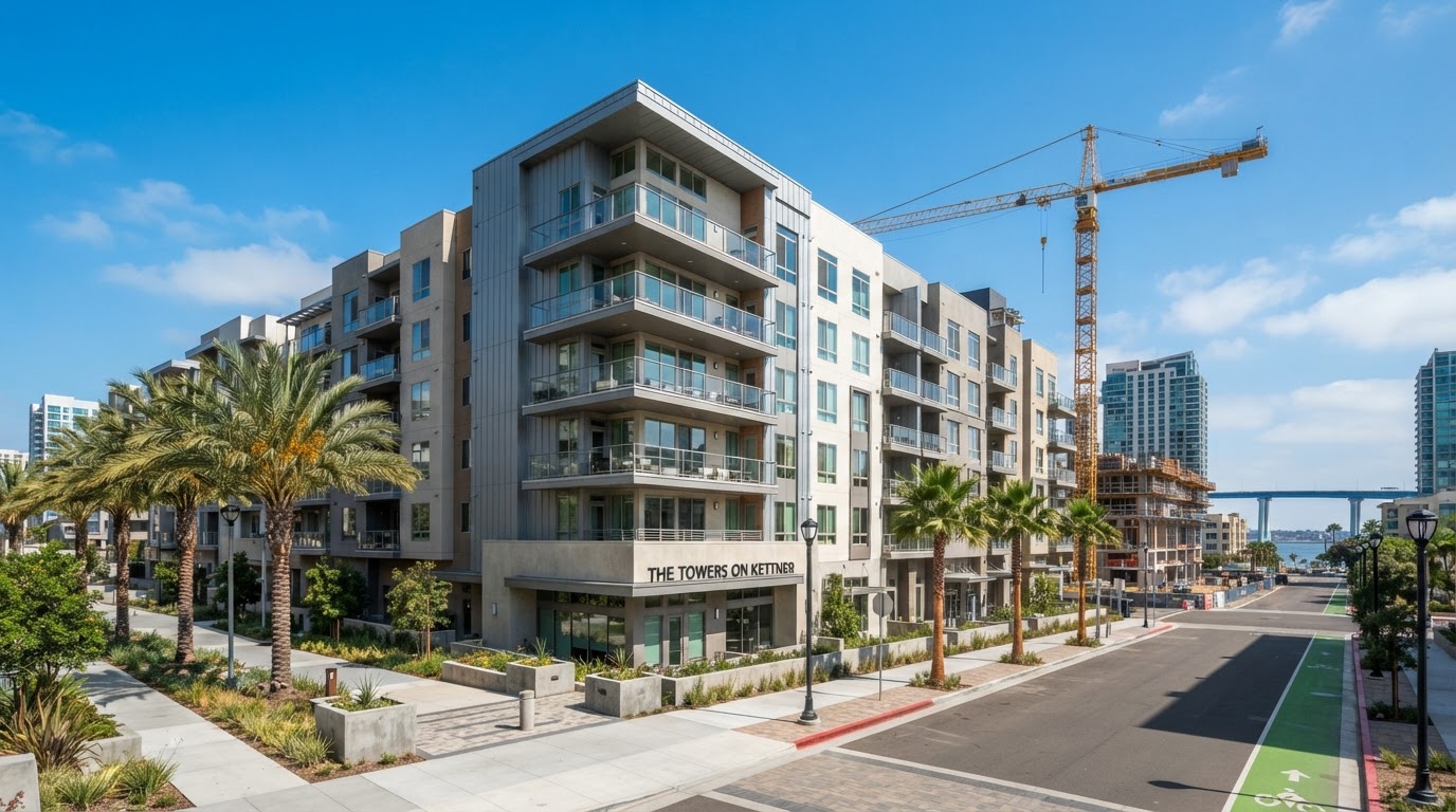 New San Diego apartment buildings and construction cranes illustrating a wave of multifamily supply
