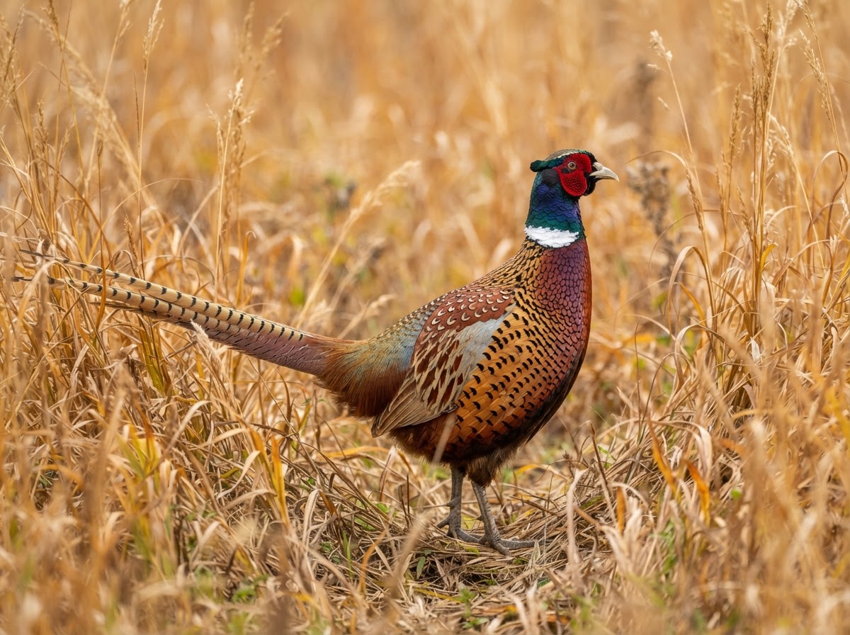 Ringneck Pheasant — a game bird released at Cackle Creek
