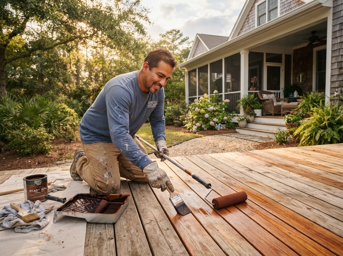 Deck Staining services in Outer Banks, NC by Adrian's Painting Company