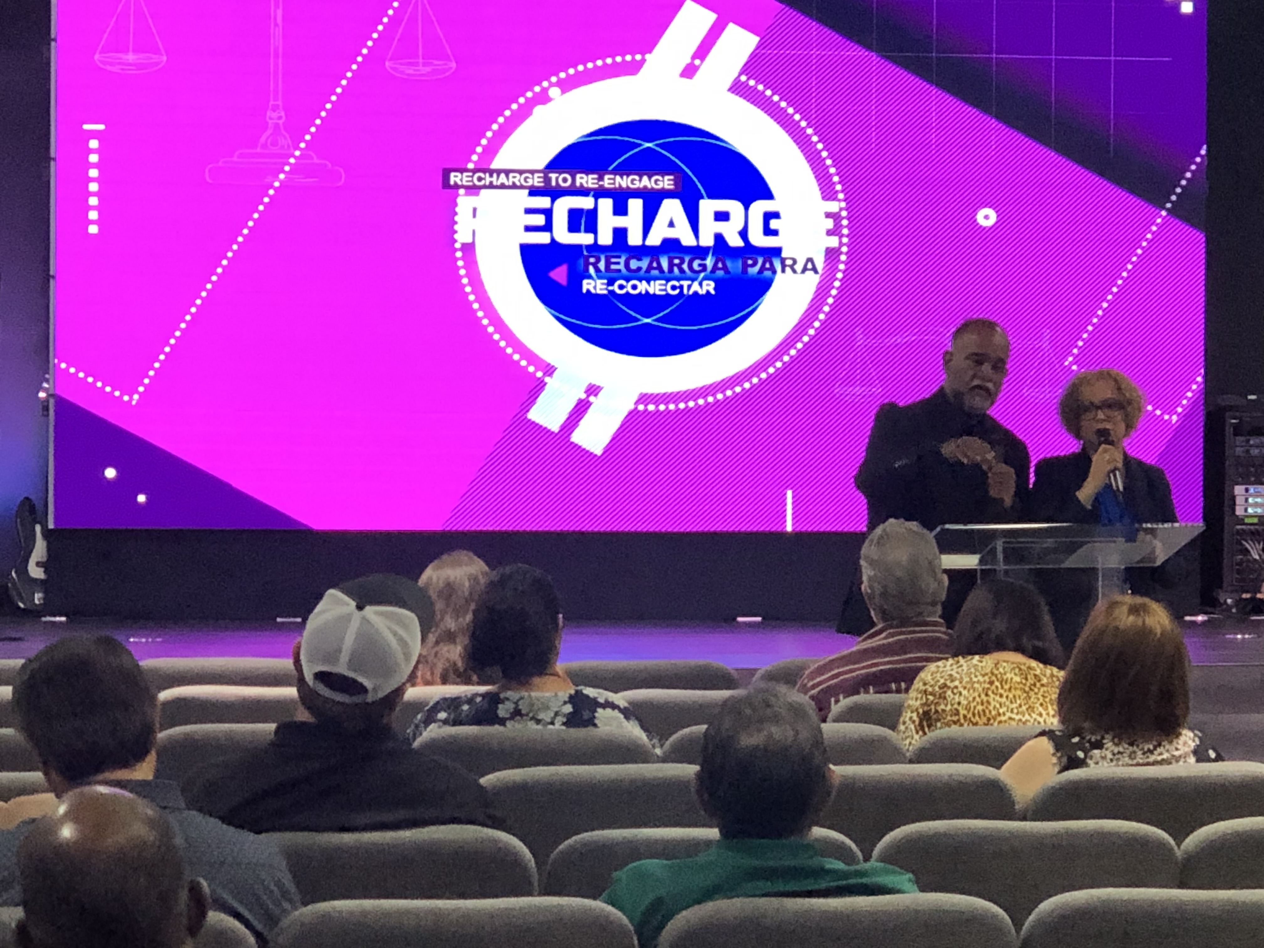 Recharge to Re-engage presentation slide