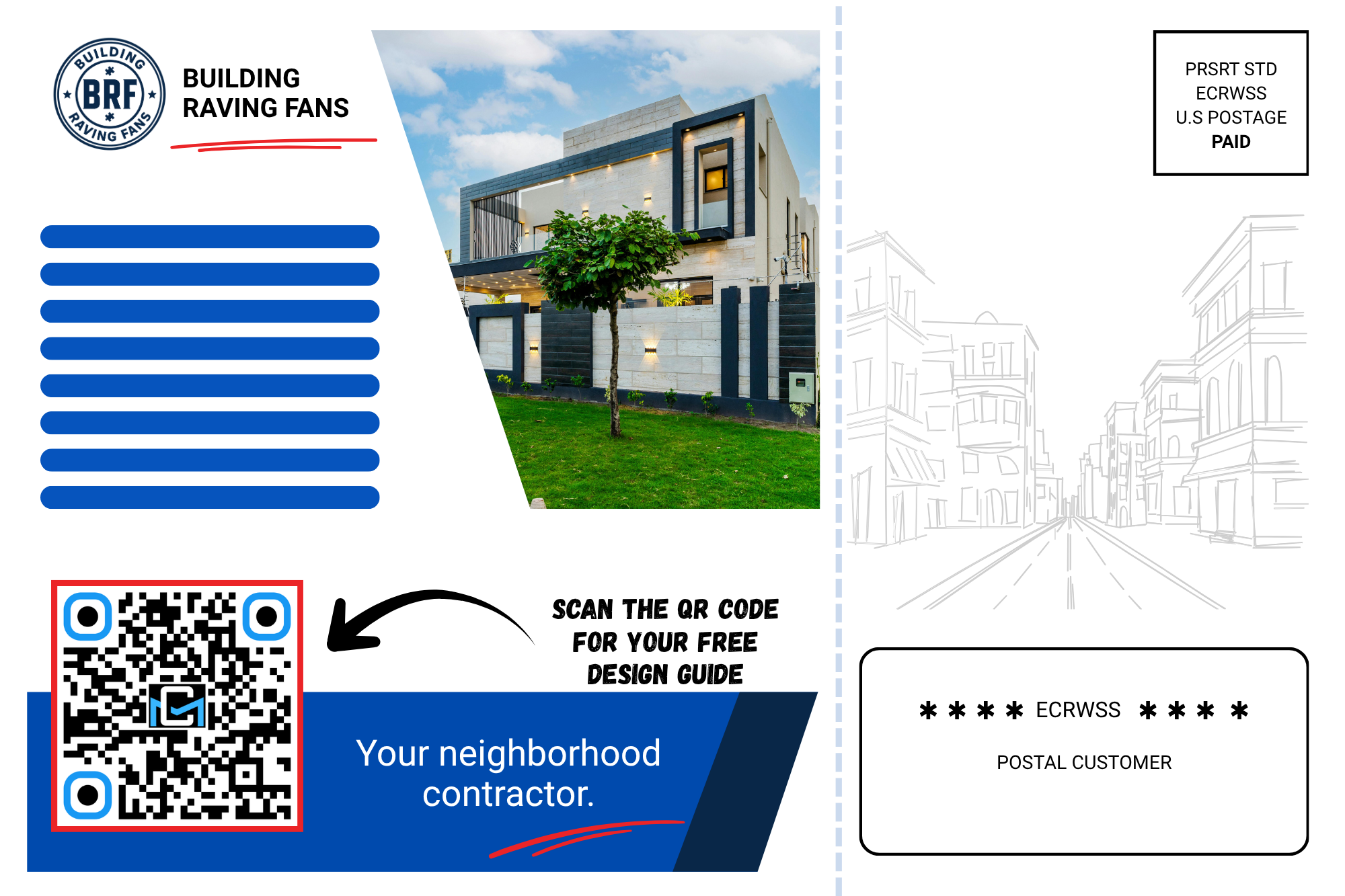 Own the Block postcard back