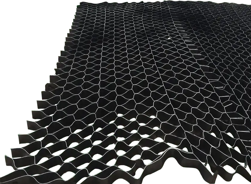 Expanded LightHoof flexible geocell grid