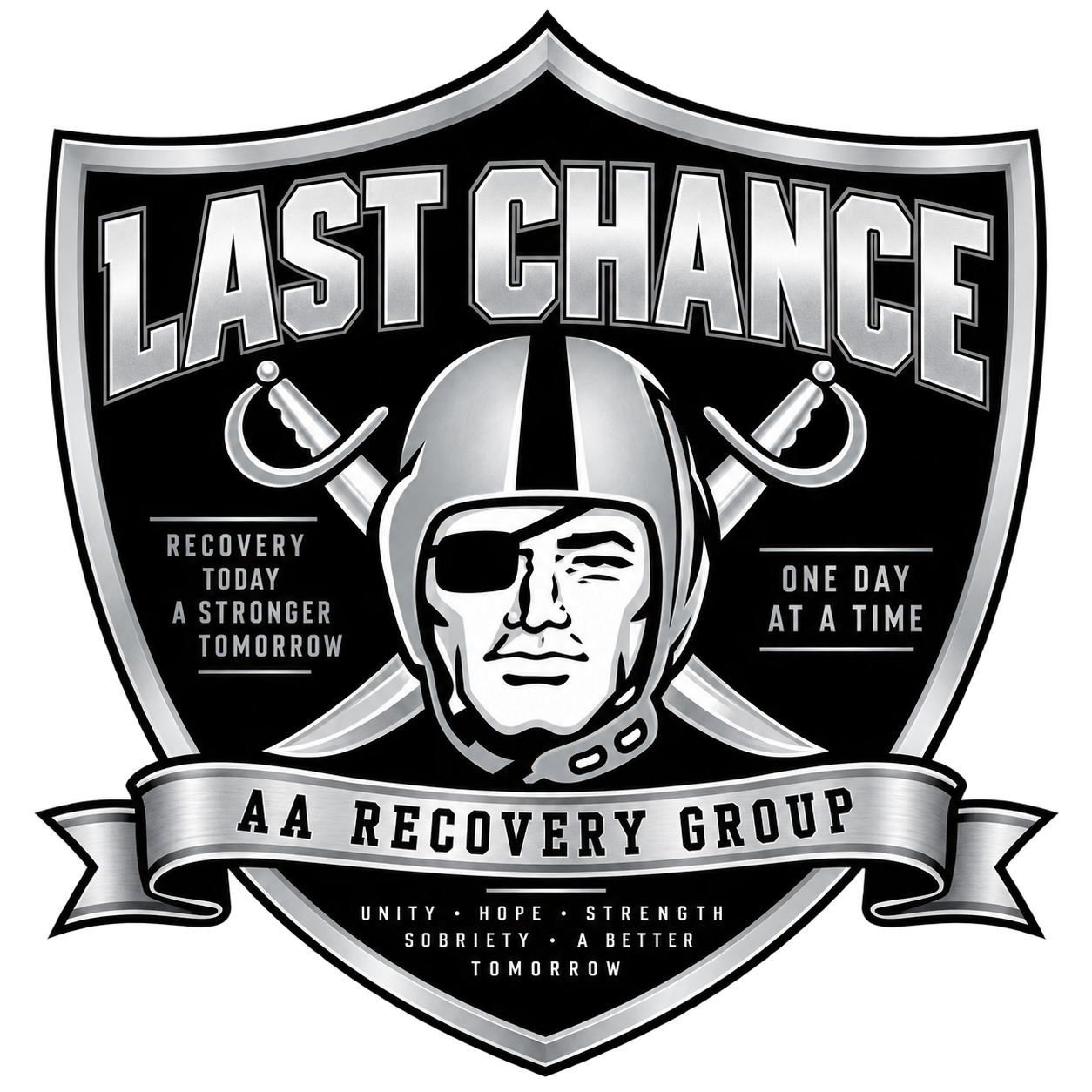 Last Chance AA Raiders Shield Emblem