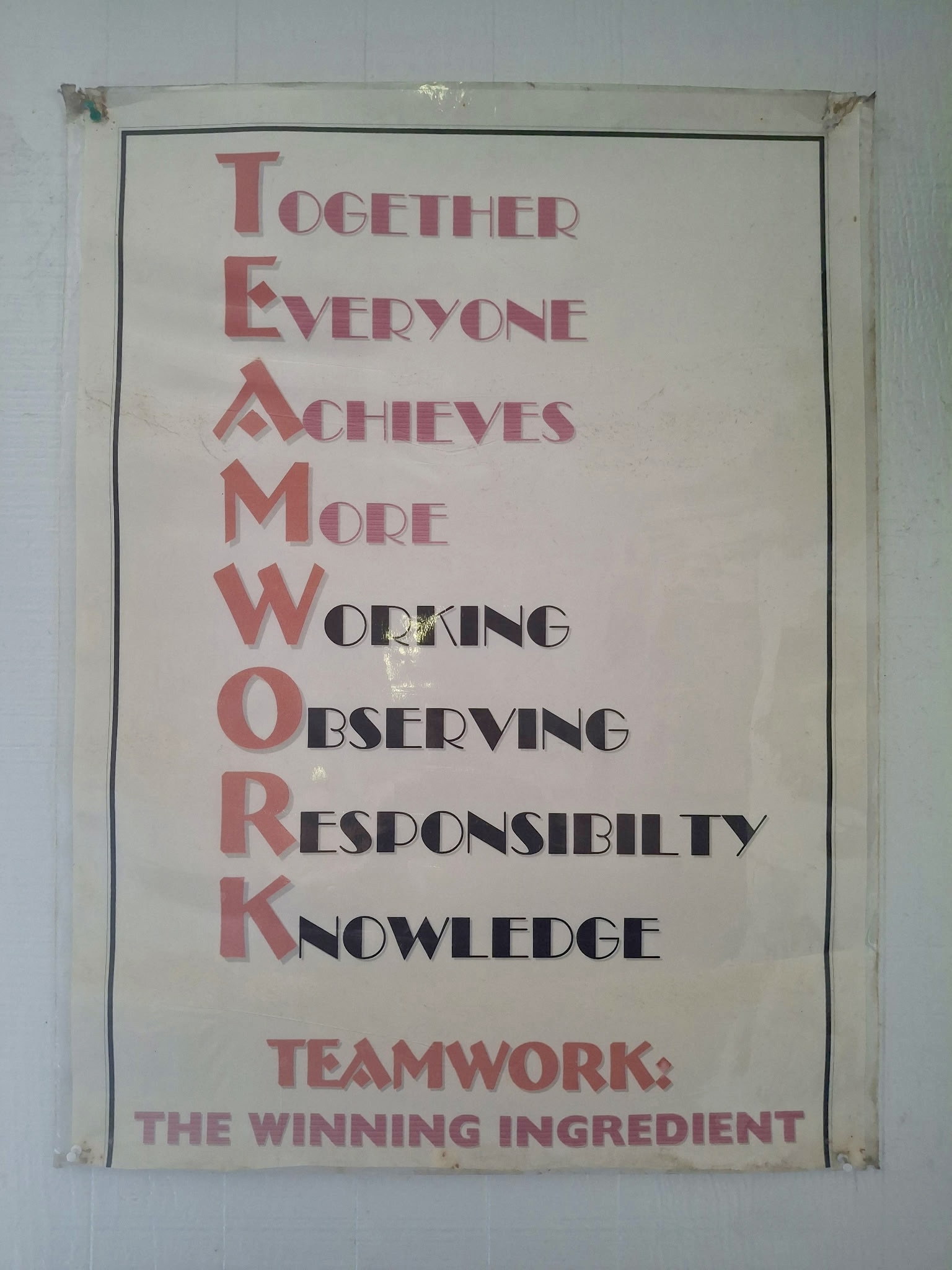 Teamwork: The Winning Ingredient