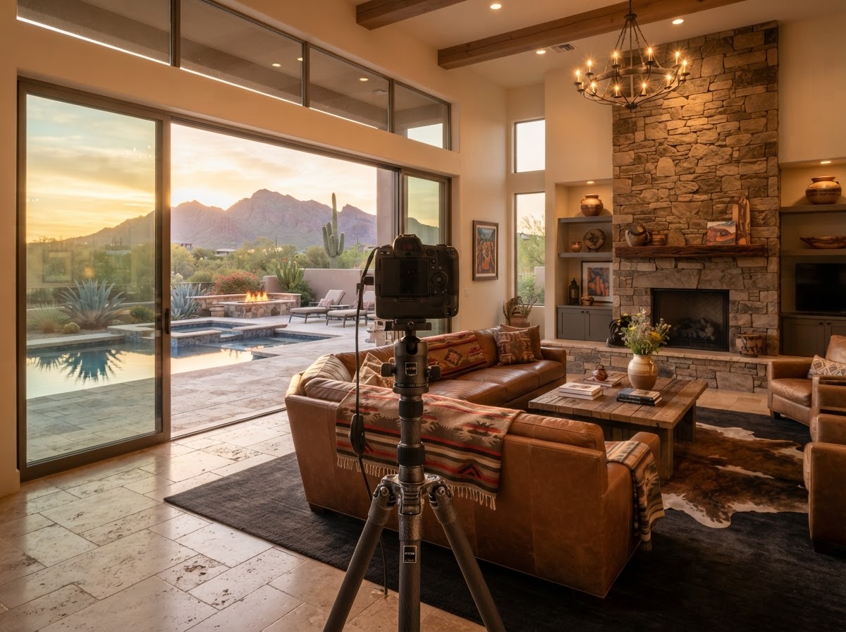 HD photography of a luxury Arizona desert rental