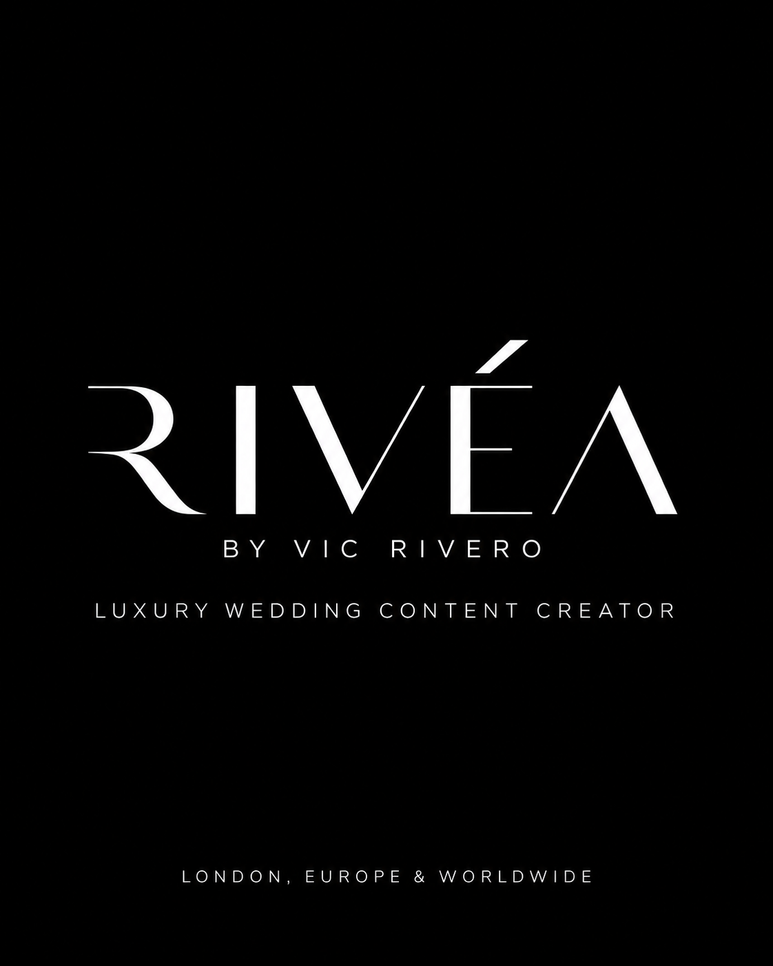 RIVÉA by Vic Rivero — luxury wedding content creation brand mark
