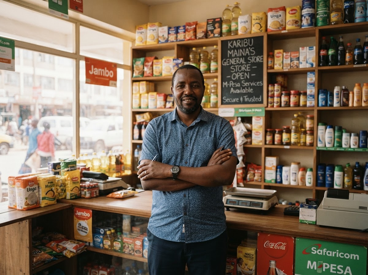 A relaxed, secure Kenyan business owner — the peace of mind our cover delivers