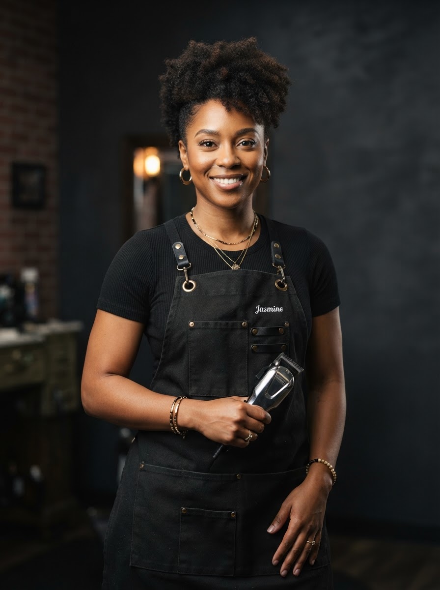Nia Brooks, Master Barber at The Menz Room Barber Lounge