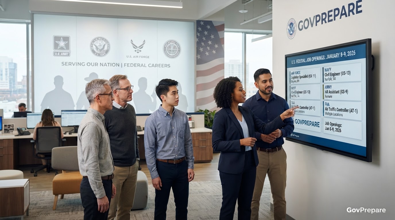 U.S. Federal Job Openings Posted January 8-9, 2026 Across Air Force, Navy, Army, FAA, and More