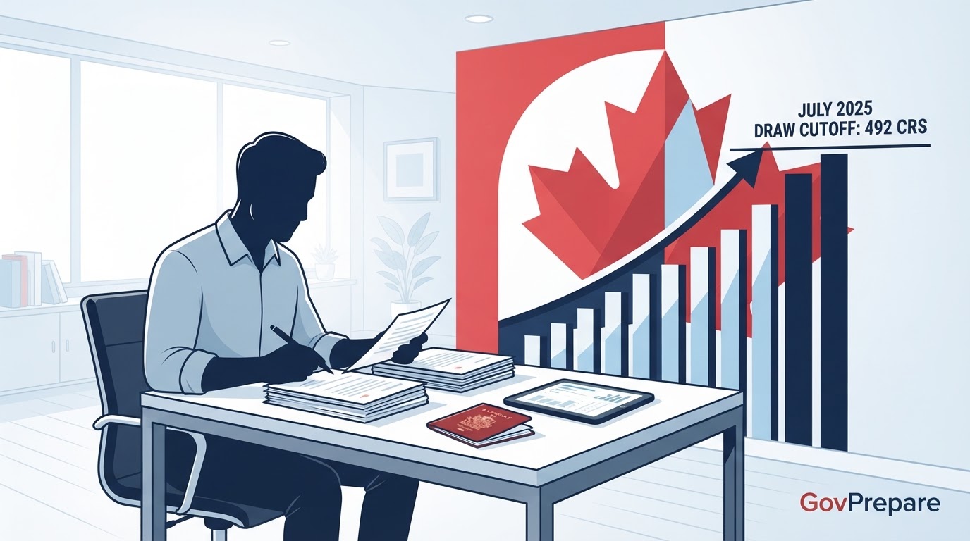 Canada Conducts Latest Express Entry Draw: 3,750 Invited With CRS Cutoff at 492 – July 2025 Update