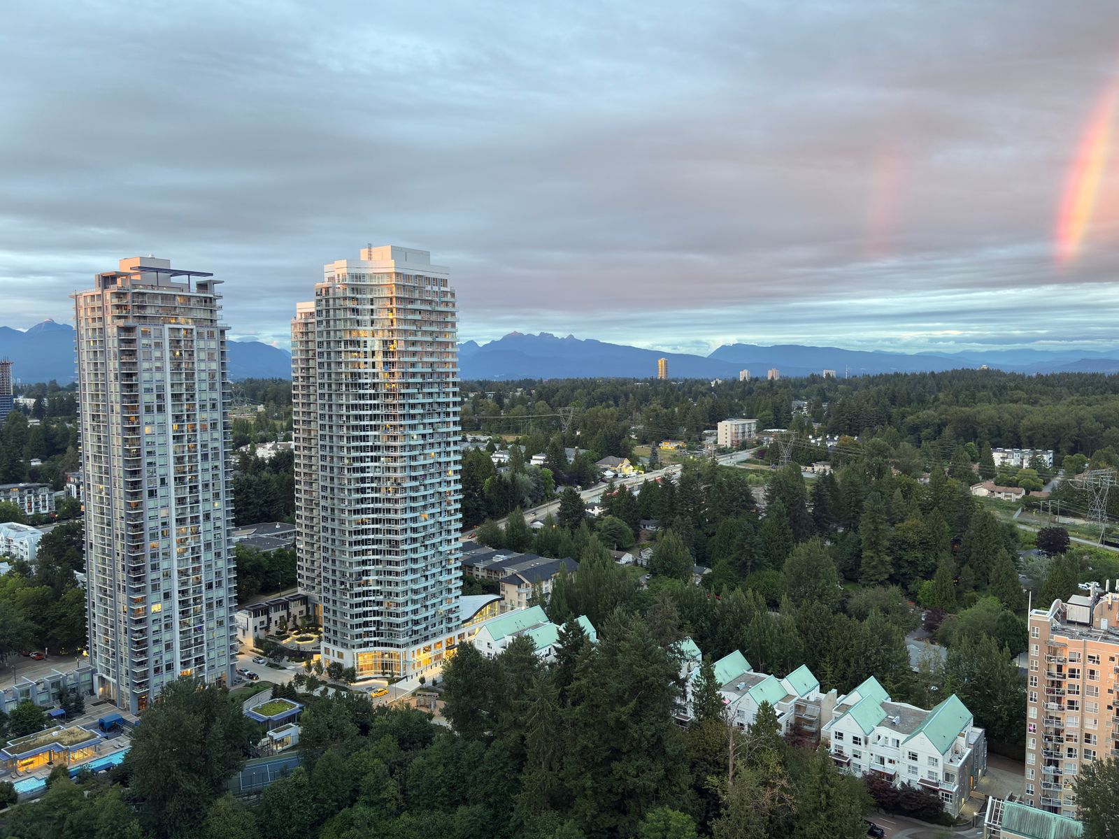 Aerial view of Surrey, BC - mobile heavy duty truck repair service area