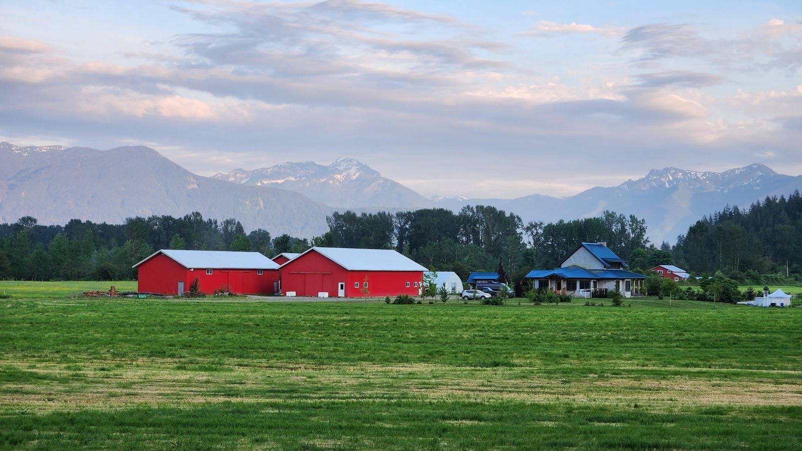 Aerial view of Abbotsford, BC - mobile heavy duty truck repair service area