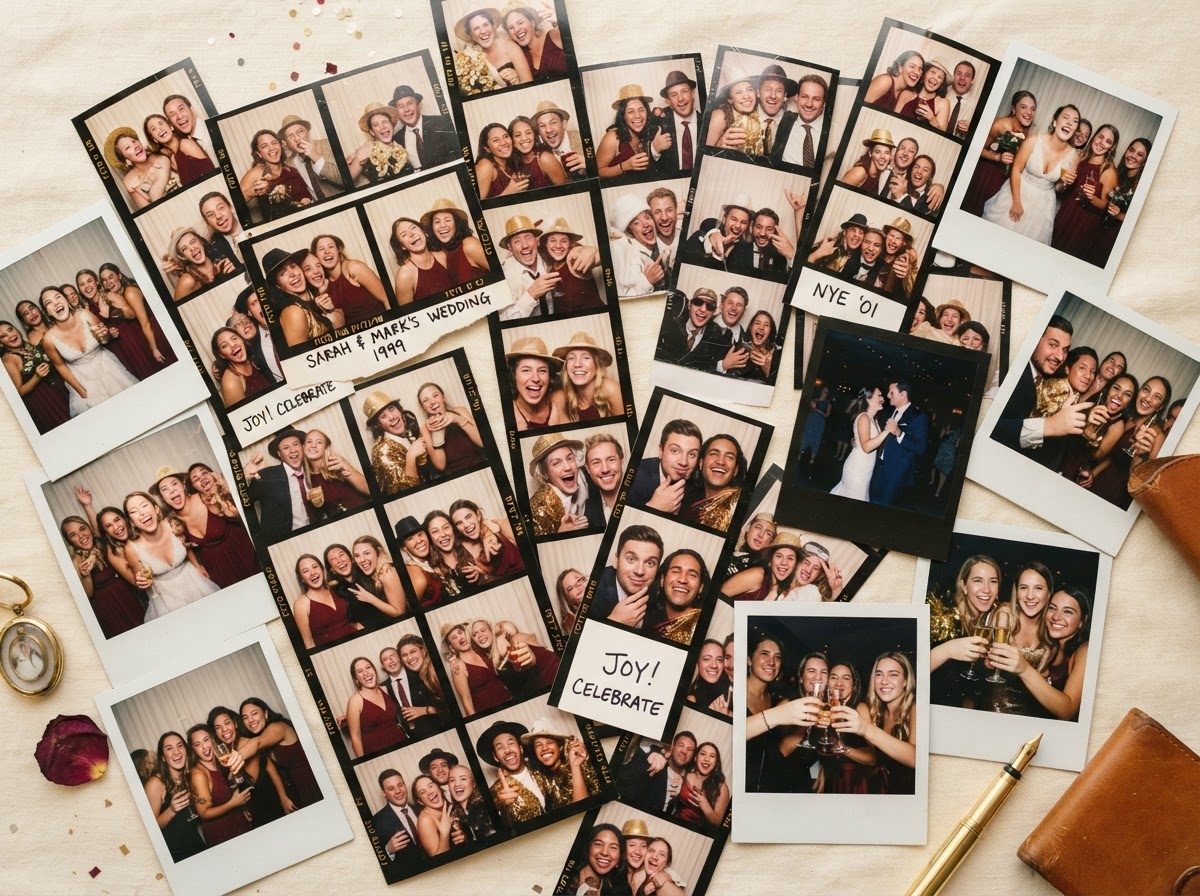 Nostalgic photobooth photo strips